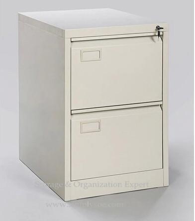 Arquivo Lockable da gaveta do metal branco dois, armários de armazenamento pequenos do arquivo do metal 