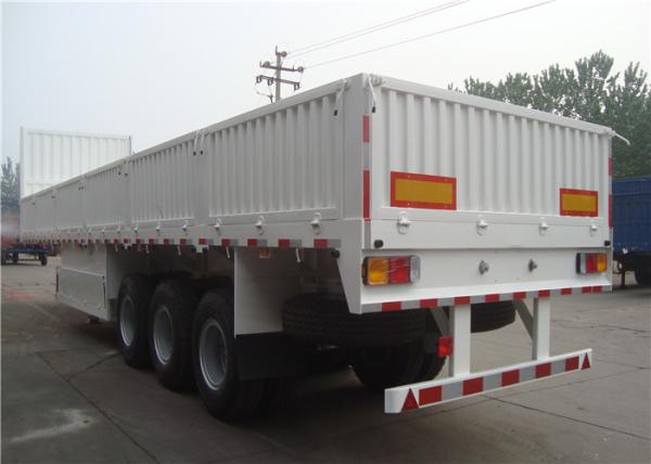 40-100 Ton Steel Side Wall Semi Trailer Heavy Duty I Beam With LED Light