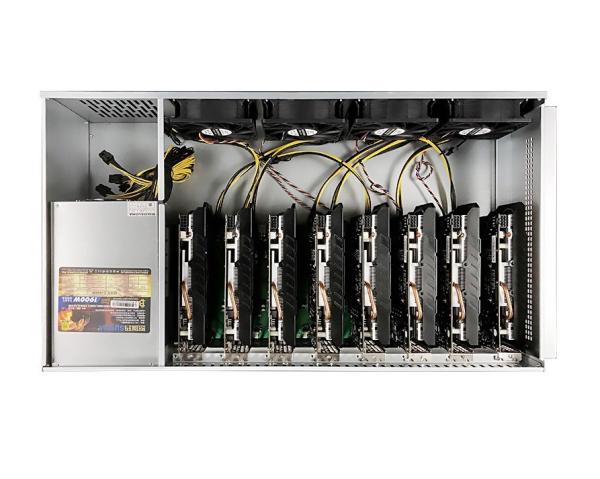 240MH/S Machine 8 gpu case motherboard B85 with 847 847 case 65mm 8gpu server u4 gpu case