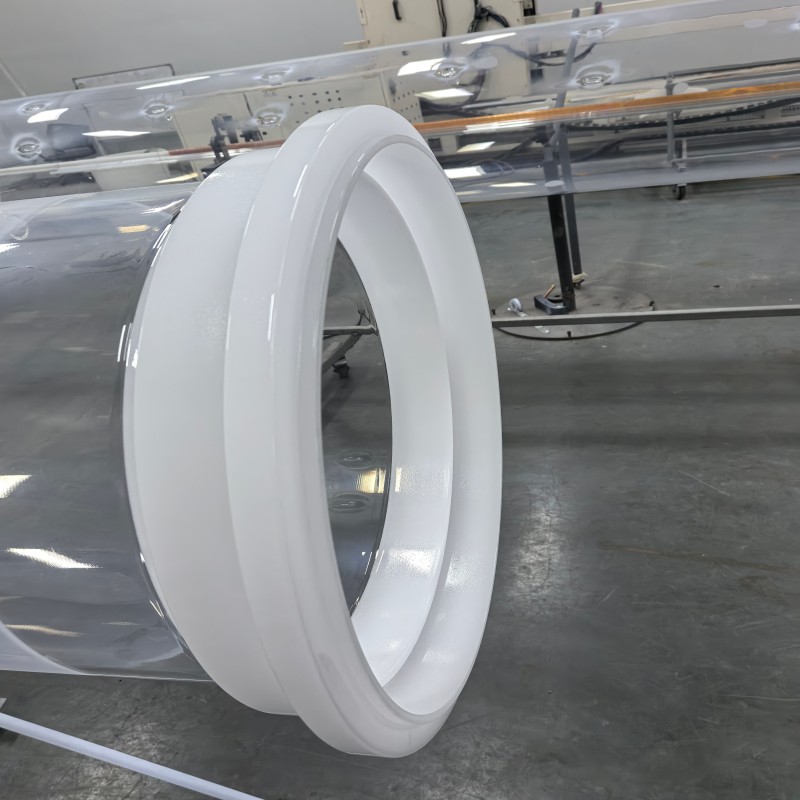 Large Size Transparent Fused Quartz Glass Tube Quartz Diffusion Tube High Purity