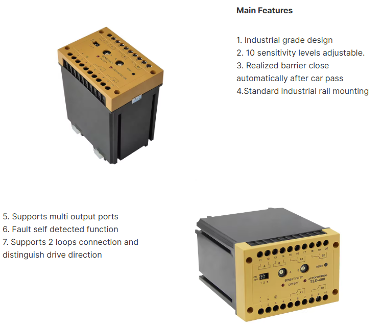 Single Channel Vehicle Loop Detector with 220VAC/12VDC Power Supply 0.35kg Net Weight and -40℃ to +70℃ Operation Temp