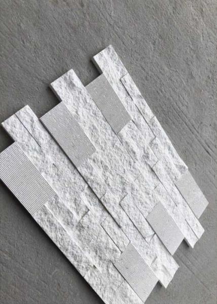 Natural slate marble culture stone sawn cut split China white color