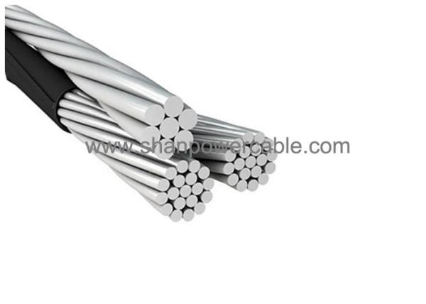 O PVC isolou o cabo bonde aéreo com os condutores de 0.6/1 quilovolts AAC, cabo pendente do serviço Triplex