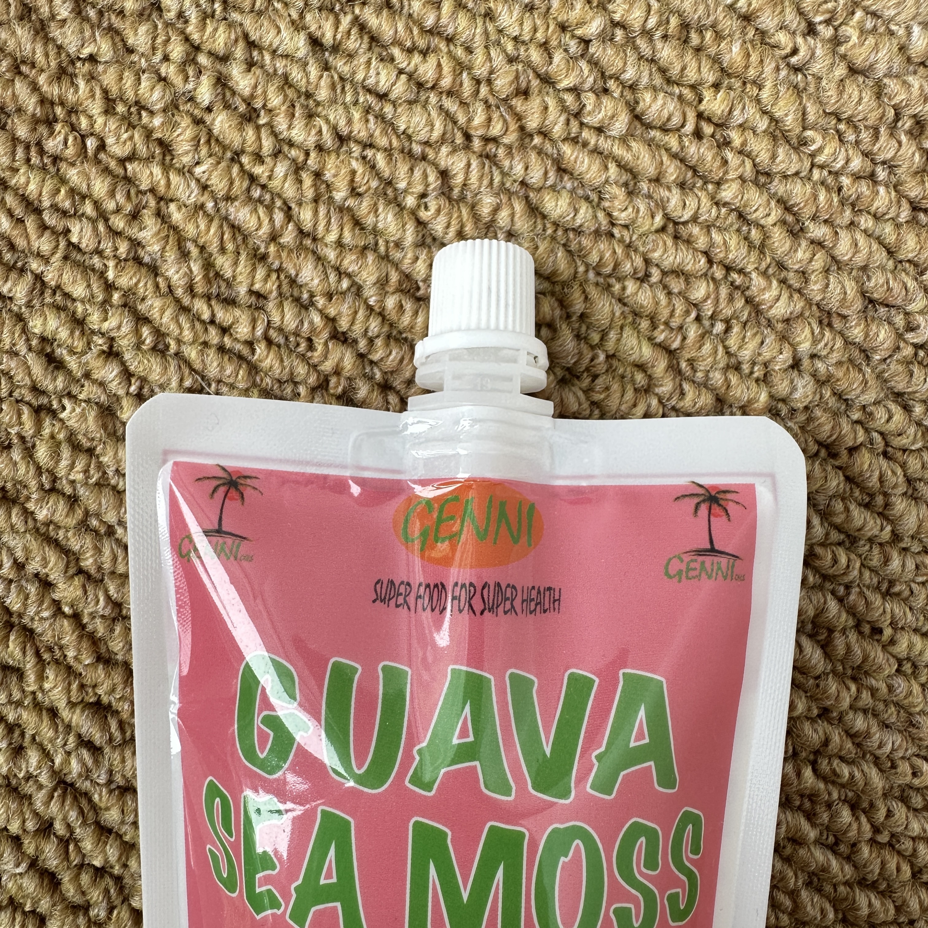 Custom Printed Stand Up Spout Pouch For Sea Moss Gel | Food Grade Leakproof Flexible Squeeze Pouch For Fruit Flavored Sea Moss Gel & Nutritional Gel Packaging