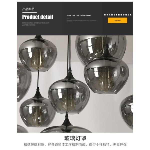 Modern Glass Chandeliers For Dining Tables Living Room Kitchen Office Coffee Hanging Lamp (WH-AP-679)