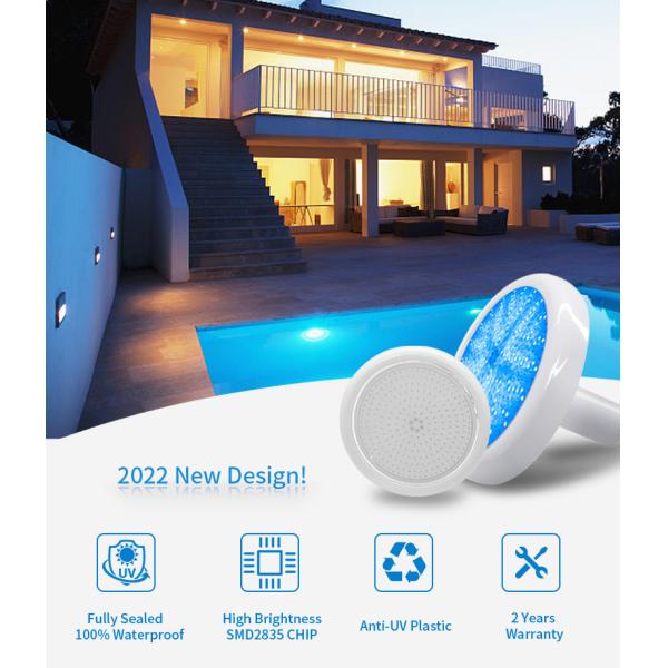 Смола пластикового света бассейна стеклоткани 12V 220MM подводная заполнила