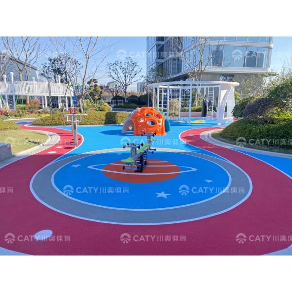 Resilient Gray Rubber Flooring Gray Rubber Pellets For Play Area