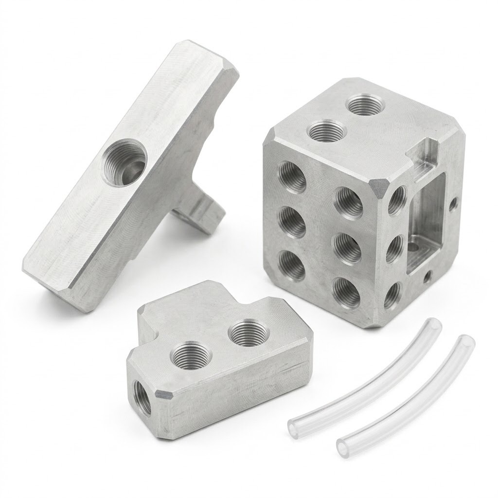 CNC Aluminum UAV Pitot Static Pressure Manifold for Flight Air Data Systems