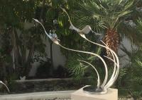 Esculturas da jarda do sumário do pássaro do metal/escultura onda do metal para a decoração interna
