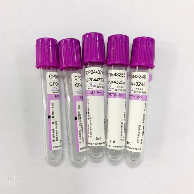 Sal Disodium 2ml 5ml do EDTA dos tubos da coleção do sangue do EDTA da análise K3 do glóbulo