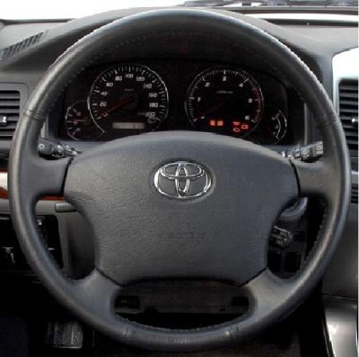 Handmade Sewing Car Steering Wheel Cover Leather for Toyota Tundra for Toyota Sienna  for Toyota Highlander
