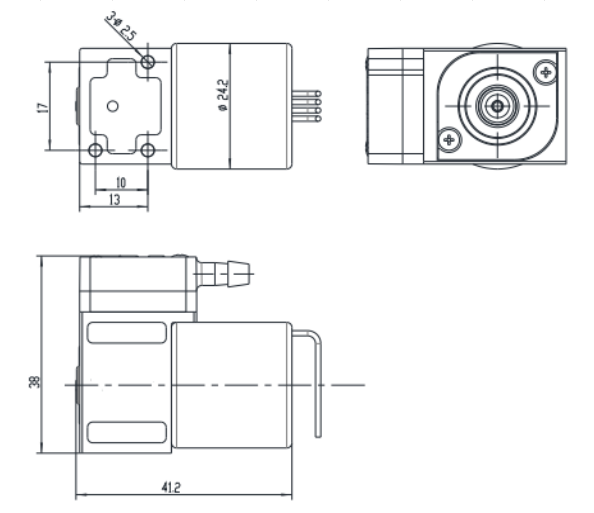 Micro Brushless Diaphragm Liquid Pump PML5927-NF10 NF10KPDC, Small Corrosion Resistant Sampling Pump for Analytical Instrument