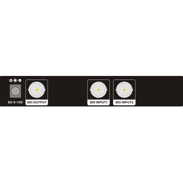 HD DC 5V 1A 1080P 2 x 1 SDI Signal Switcher