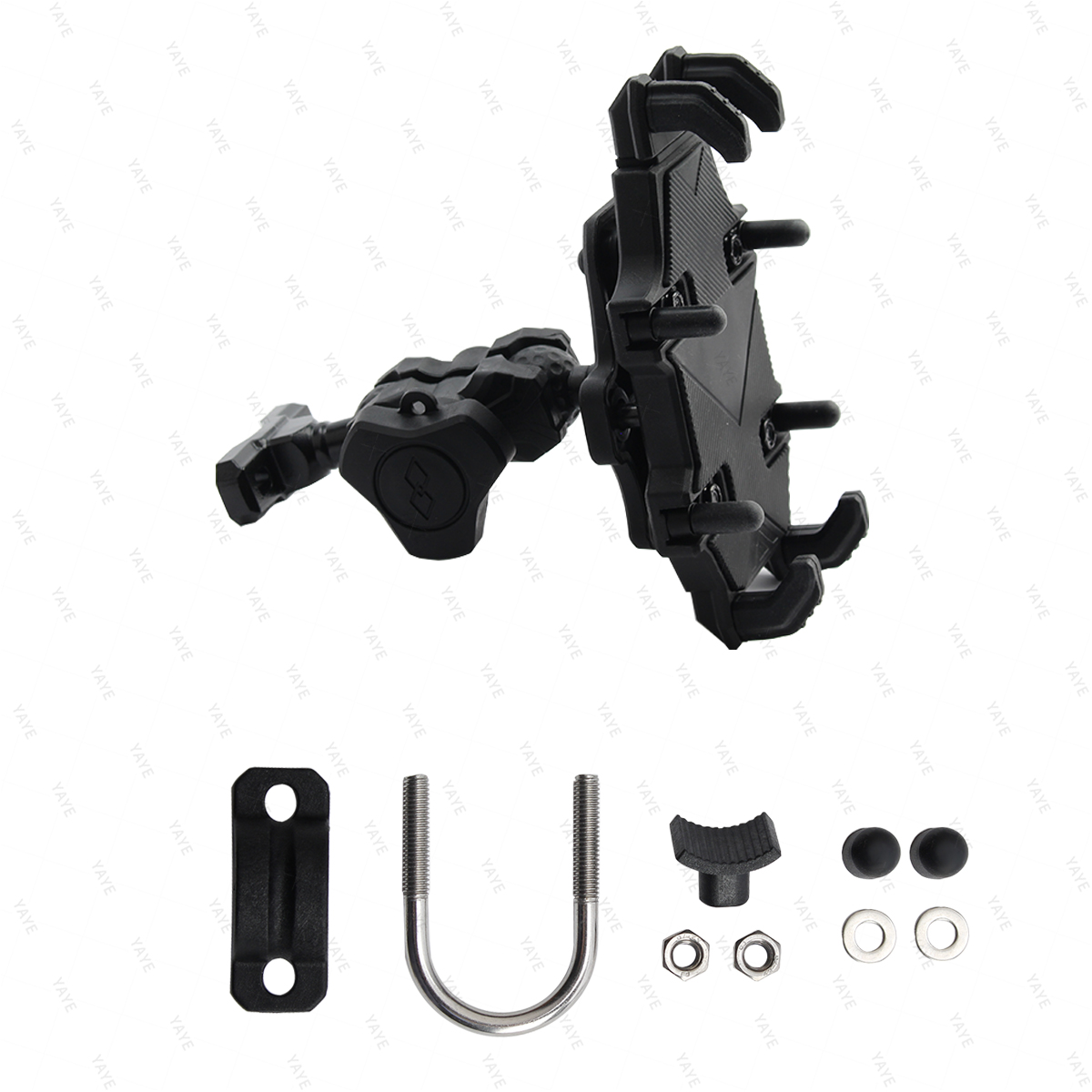 Universal Motorcycle Phone Holder Shockproof 360 Rotating Waterproof ABS Navigation Bracket Bike Phone Holder Accessory