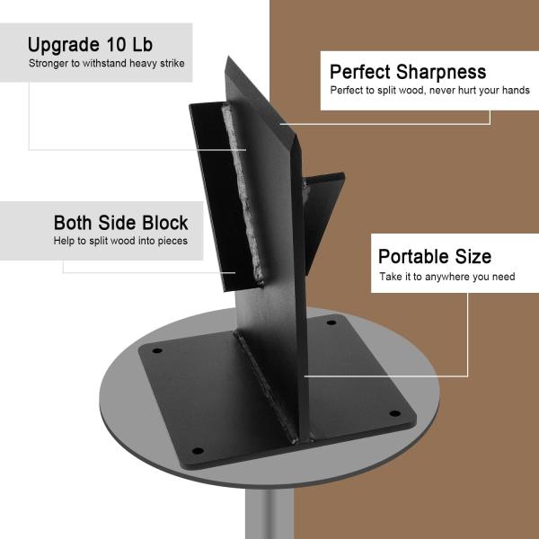 Быстрый ручной лог Древесина для разжигания разделитель портативный стальной клин для наружного использования в помещениях