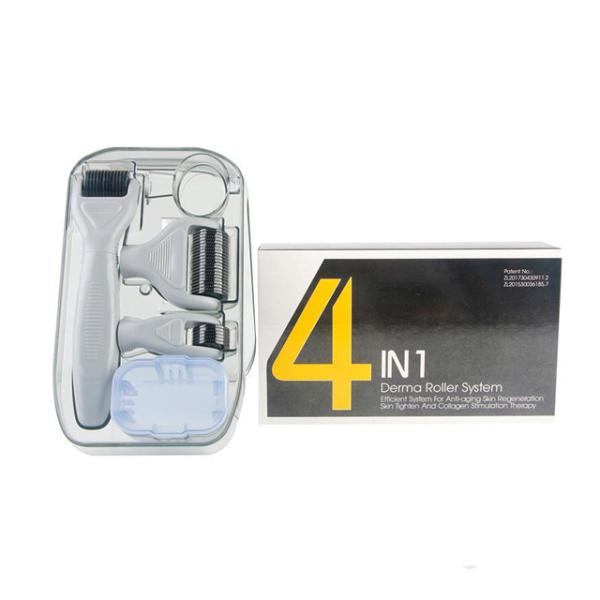 Stainless Steel/Titanium Dermaroller for Lips 4 in 1 Micro Needle Kit