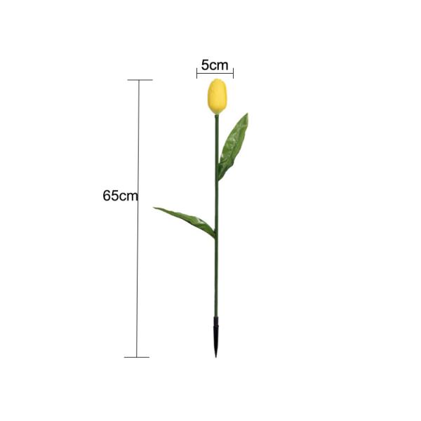 Solar Silicone Tulip Lights ground decoration lawn lamp