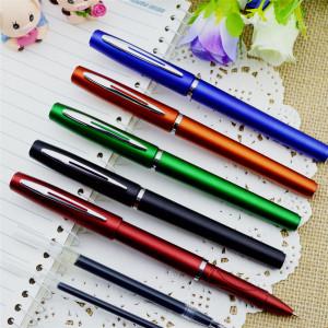 Gel pen,Promotional gel-ink pen with cap,black rubber gel-ink pen,