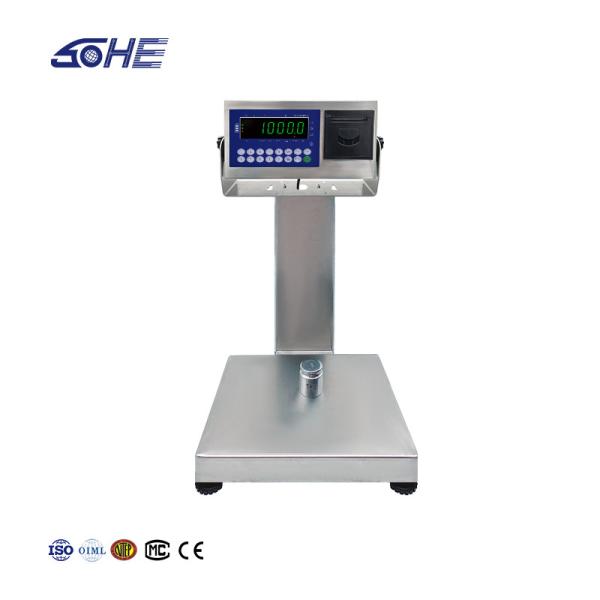 30kg Maximum Range LED Display Stainless Steel Waterproof Printing Platform Industry Scale
