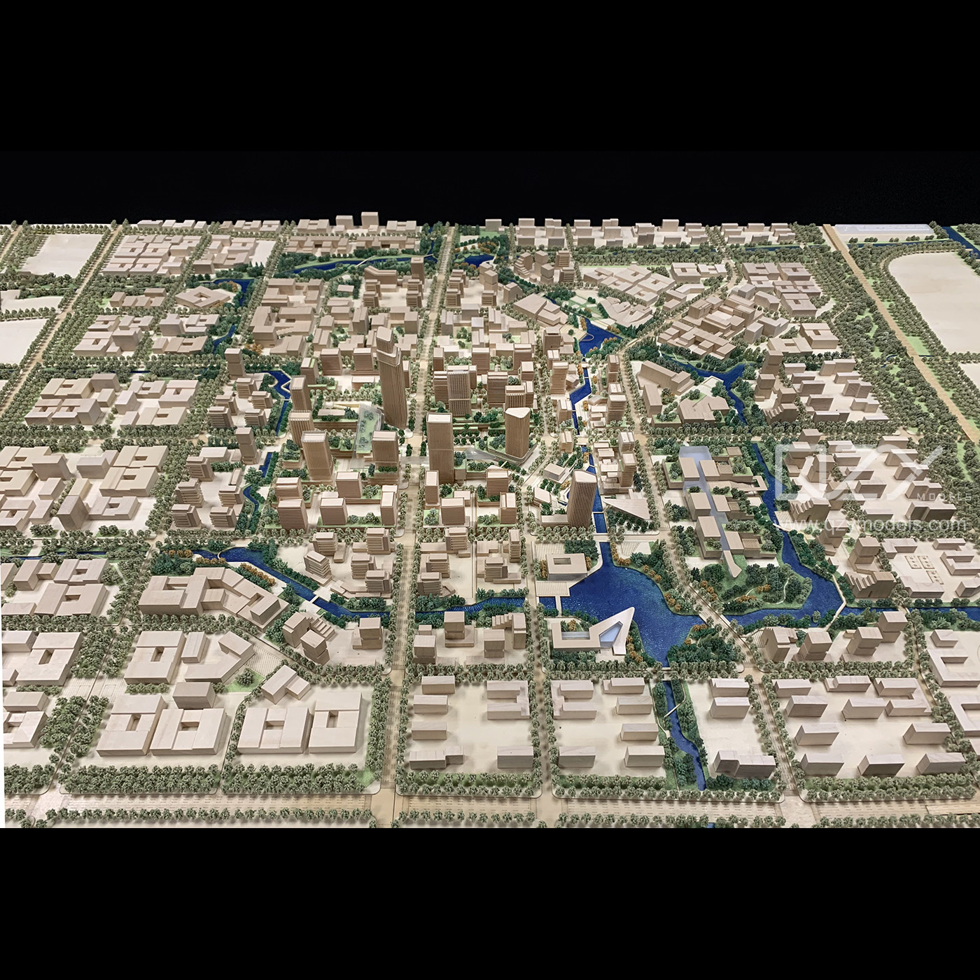Aecom 1:1000 Scale Handmade Realistic Miniature Building Models for Shanghai Jiading City Planning