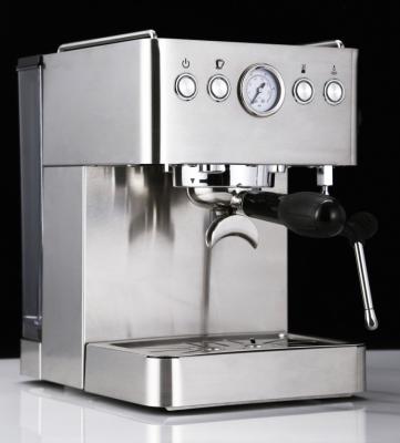A venda quente da wattagem do tanque 1450 de Pump 1.7Liter do importador da máquina do café do café para a barra pequena usa o medidor de aço inoxidável da cor