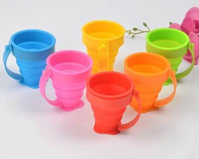 Coffee Drinking Silicone Drinking Cups Food Grade With Customized Logo 170ml