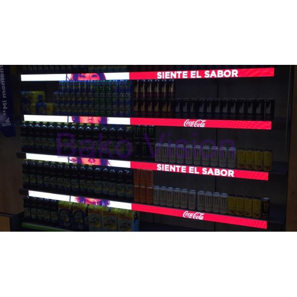 Full Color Shelf COB Indoor LED Display Screen, LCD Signage For Retail Store Bar Club