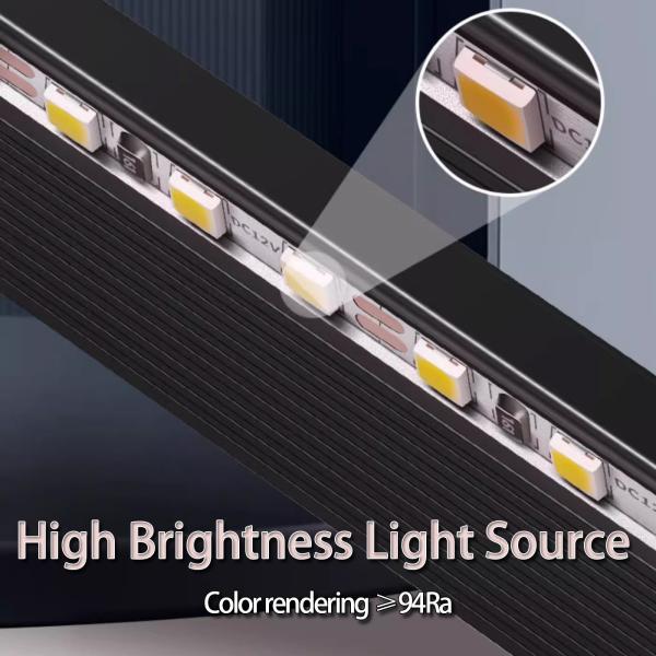 COB LED Light Strip with Dual-Color Temperature Adjustment Tri-Color Stepless Dimming and 24V Low-Voltage Power Supply