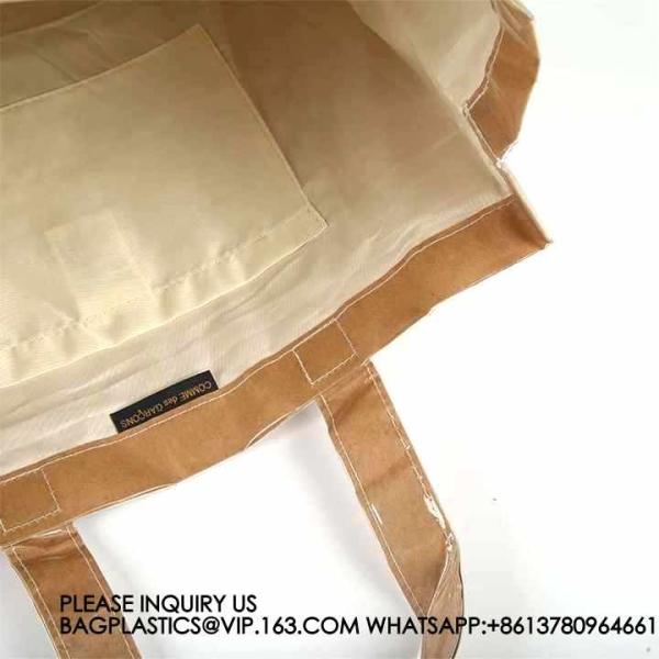 Heavy Duty Sustainable Recyclable Custom Logo Dopont Tyvek PVC Washable Shopping Beach Tote Paper Grocery Bags
