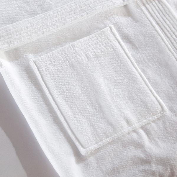 Unisex Cotton Terry Bathrobe Soft With Pure Colour Pattern Durable Stitching Materials