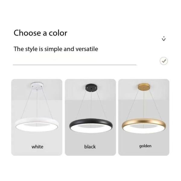 Iluminación LED moderna redonda acrílica blanca negra para ingeniería hotelera luces de techo colgantes brillantes