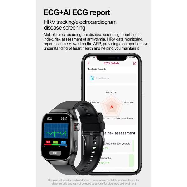 TK16 Smart Watch Blood Pressure ECG Sport Heart Rate Smart Watch Fitness Tracker