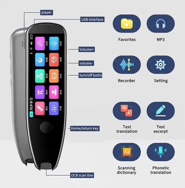 intelligent Device portable Quick Scan online offline translator pen for study travel