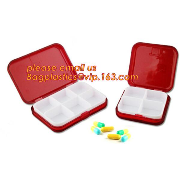 Monthly Pill Case Pill Organizer Pill Box With PU Leather Bag Leather Case, 7 Day Weekly Medicine Pill Organizer Am Pm P