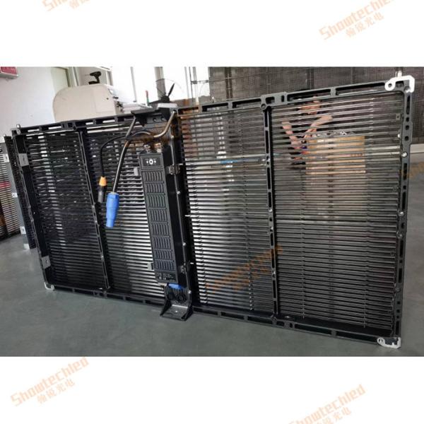 SMD2727 10.41mm Transparent LED Display Screen Semi Outdoor LED Mesh Curtain Screen