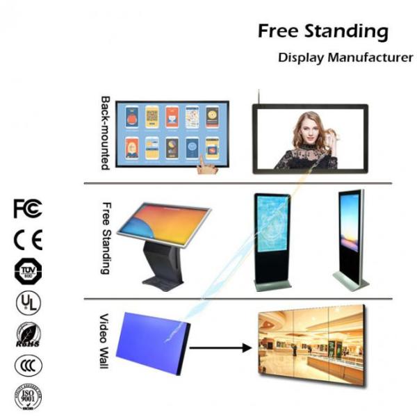 Advertising Point Multi Media Kiosk Highly Customizable Touch Screen 65 Inch
