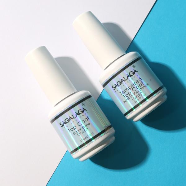 SAGALAGA Gel Top Coat Soak Off Vernis à Ongles Gel UV Matte Top Coat Certification des Matériaux de Protection de l'Environnement MSDS