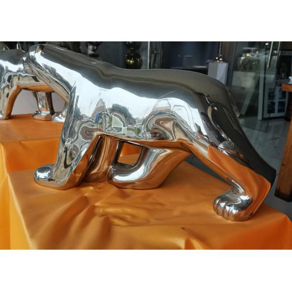 Decorative Polished Stainless Steel Bear Sculpture