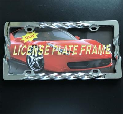 Custom Chrome Car License Plate Frame Covers With Curved Style 220g Weight