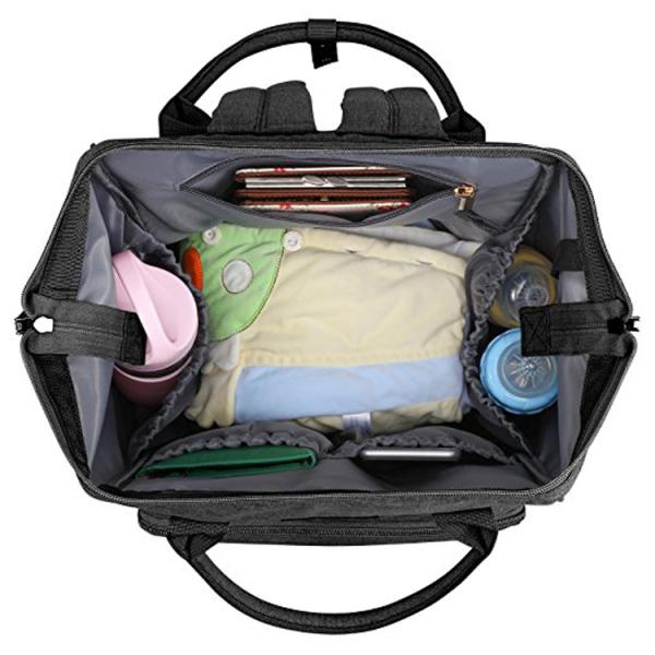 Nappy Black Bookbag Trendy Diaper Bags With Laptop Compartment Audit