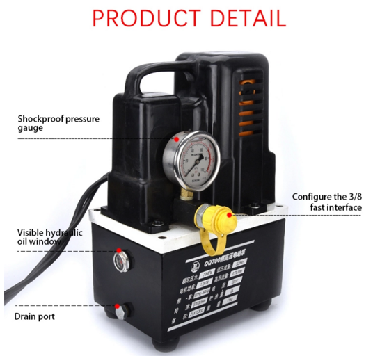 Portable Electric Overhead Line Construction Tools Hydraulic Oil Pump 220v 700 Bar