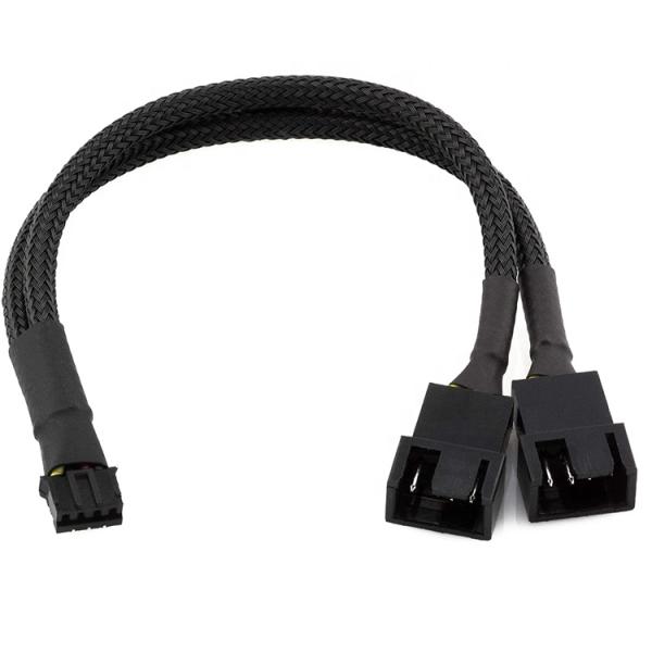 Motherboard CPU 4 PIN Connector PC Case Temperature Control Cooling Fan Y Splitter Extension PWM Cable