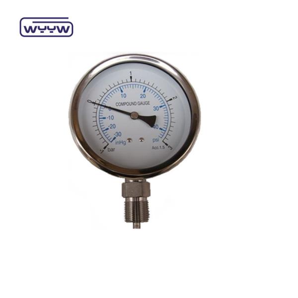Industrial Grade Vacuum Pressure Testing Meter With Stainless Steel Material