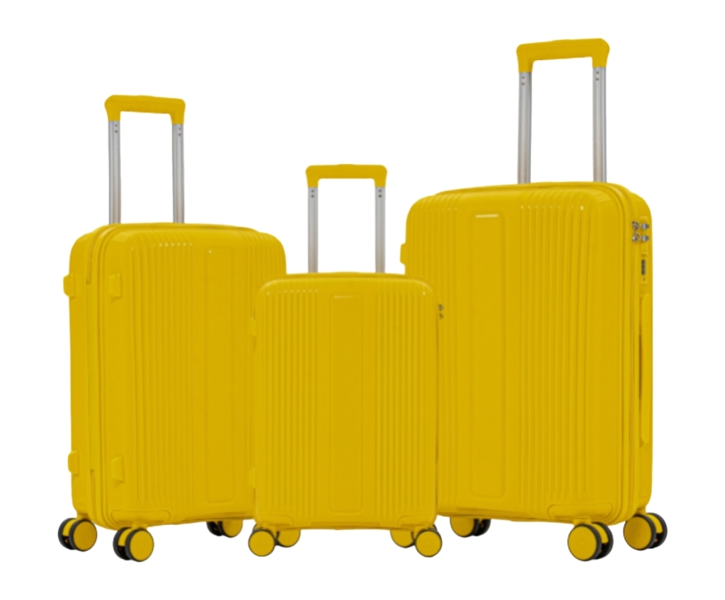 3pcs High Quality Travel Trolley 4 Wheels PP Luggage Trolley Suitcases Sets for Long-distance Travel