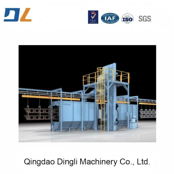 Hook Pass Through Monorail Type Shot Blasting Machine for Cleaning Steel Structure