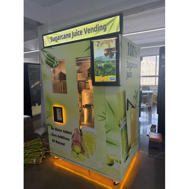 Automatic Self-Cleaning Sugarcane Juice Machine with Touchscreen Interface and 4°C Cooling Temperature