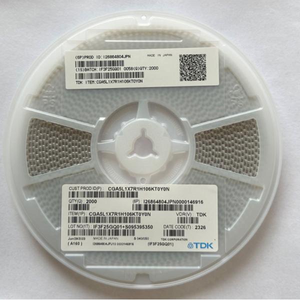 TDK CGA5L1X7R1H106KT0Y0N Multilayer Ceramic Capacitors MLCC - SMD/SMT 1206 50V 10uF 10% AEC-Q200 100% original and impor