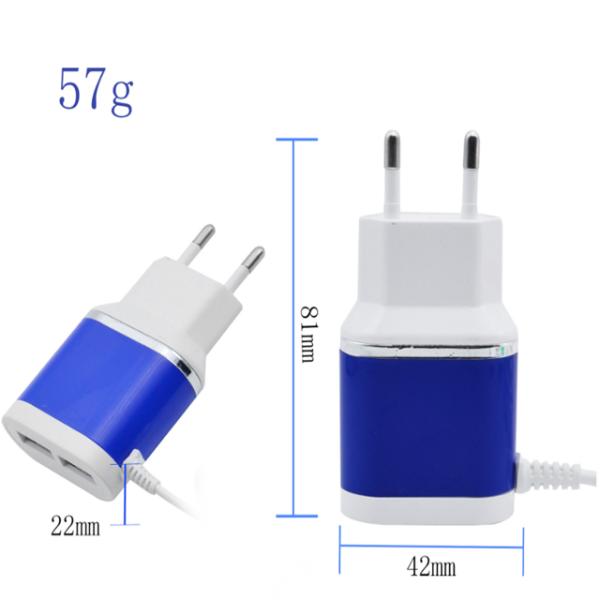 Wall fast charger 2 port usb wall charger travel adapter 5V 3.1A mobile charger