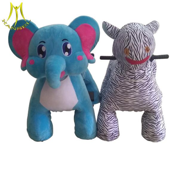 Hansel  amusement game blue elephant riding toys for kids safari animal motorcycle