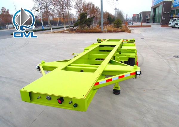 2 / 3 Axles Skeleton Container Semi Trailer Trucks , container transport